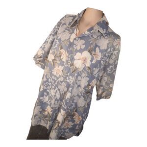 Cooke Street Honolulu Blue Floral Print Shirt